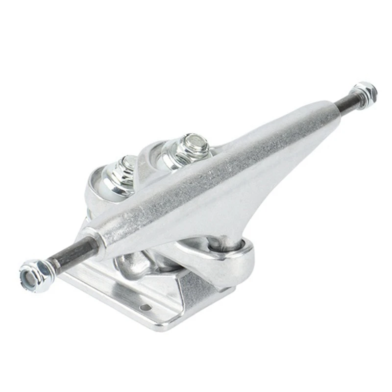 2Pcs Double Floor Longboard Trucks 6.25Inch Skateboard Bracket Trucks Gravity Casting Rear Truck Silver SHR90A