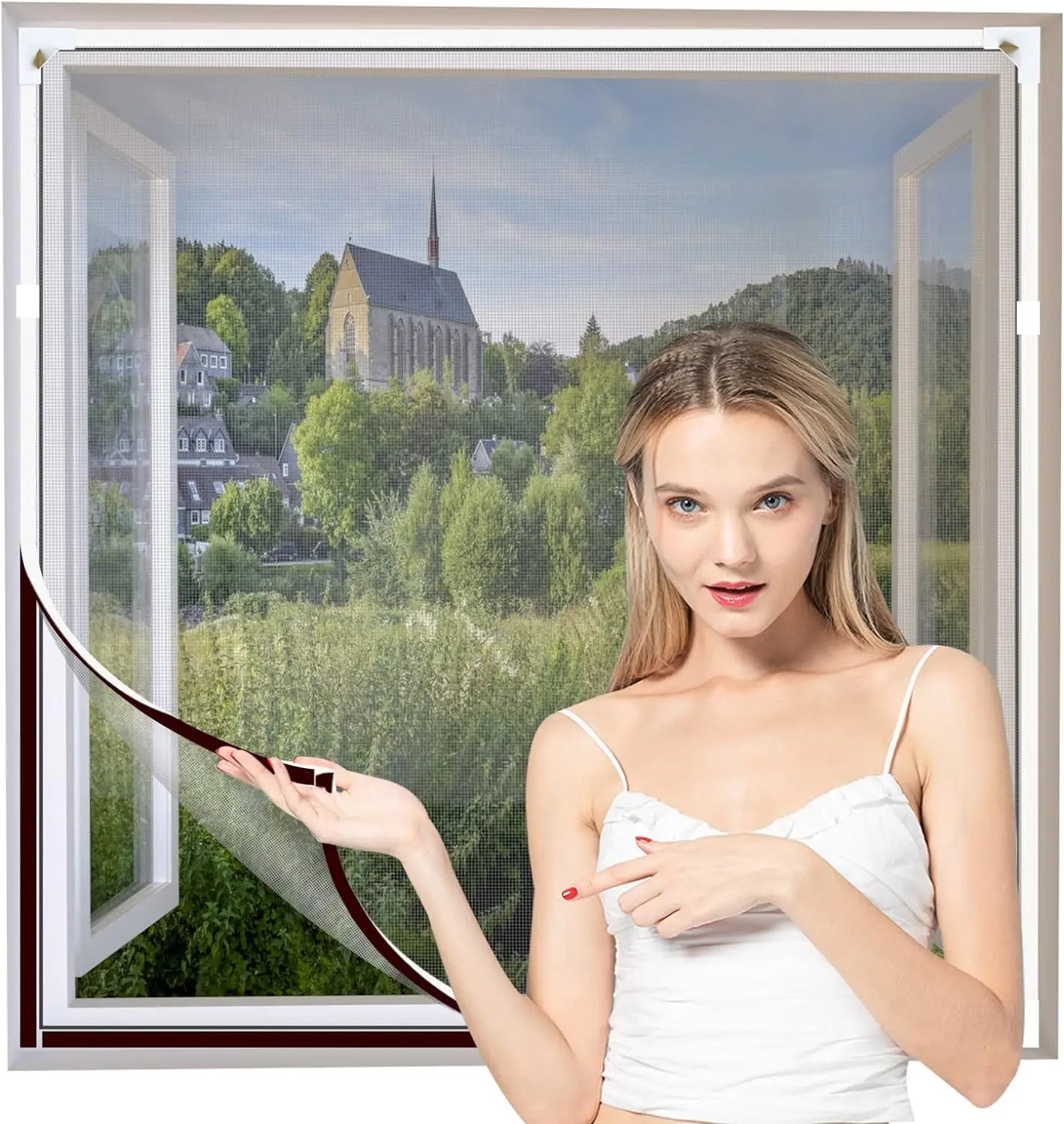 Indoor Window Screen DIY Mosquito Net Mesh Material, Fashionable and Simple, Breathable and Comfortable