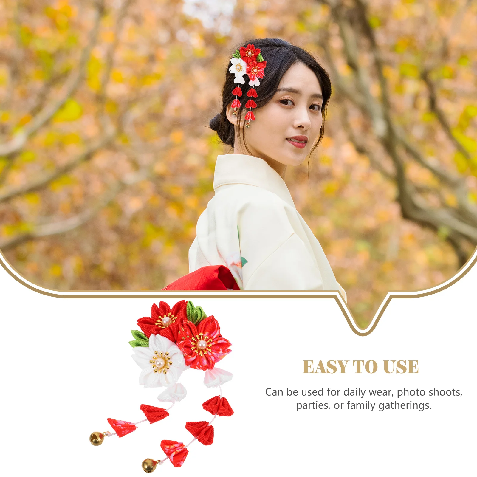 

Japanese Hair Clip Tassel Hair Clips Red Tassel Women Accessories Teen Girls Fashion Wedding Party Photoshoot