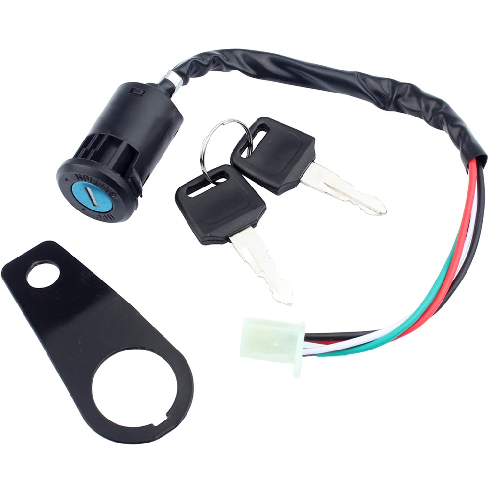 1 Juego de llave de bloqueo de interruptor de encendido de motocicleta con soporte, la mayoría de los accesorios de motocicleta de 50cc, 90cc, 110cc y 150cc
