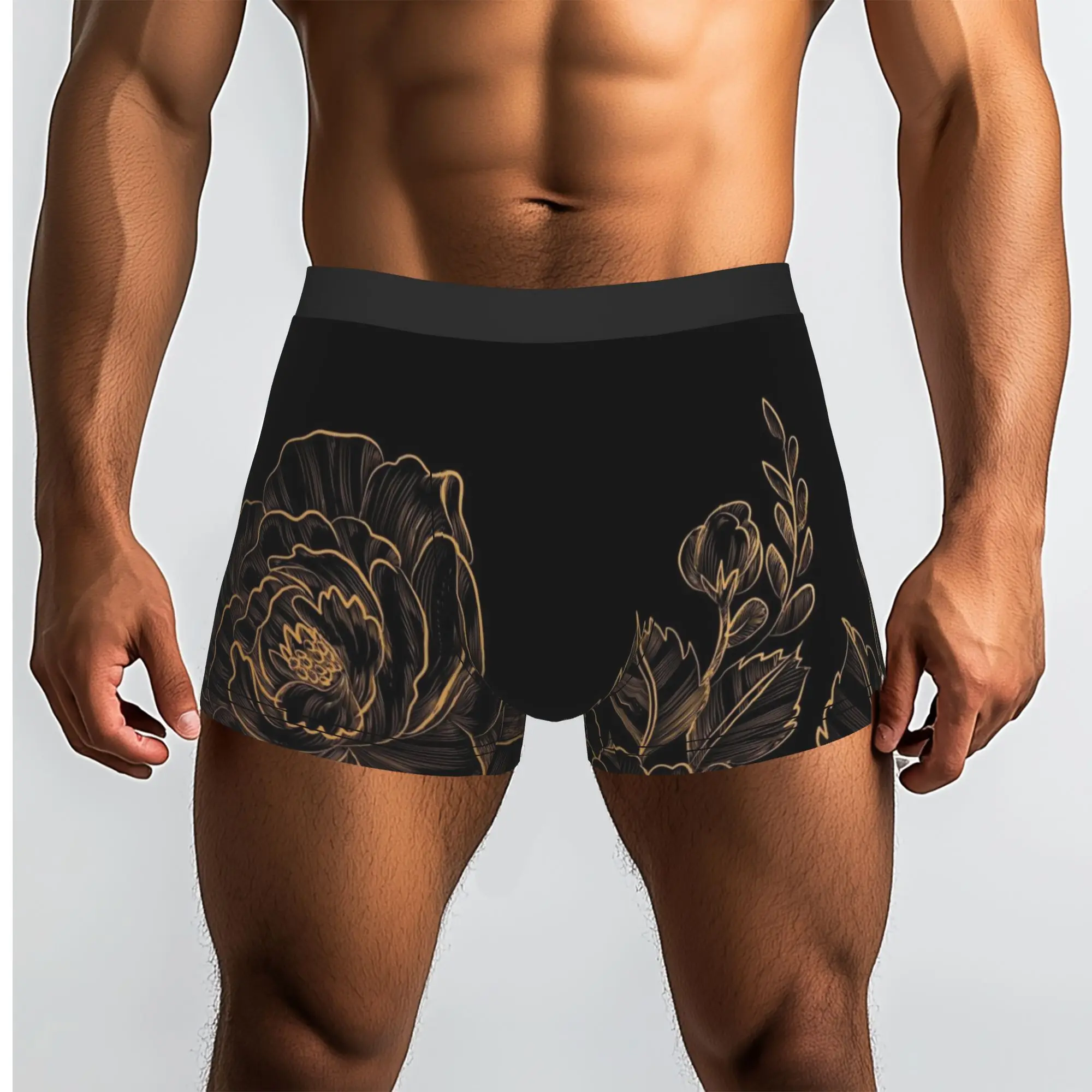 Dark Golden Rose Vintage Graphic  Underpants Breathbale Panties Man Underwear Ventilate Shorts Boxer Briefs