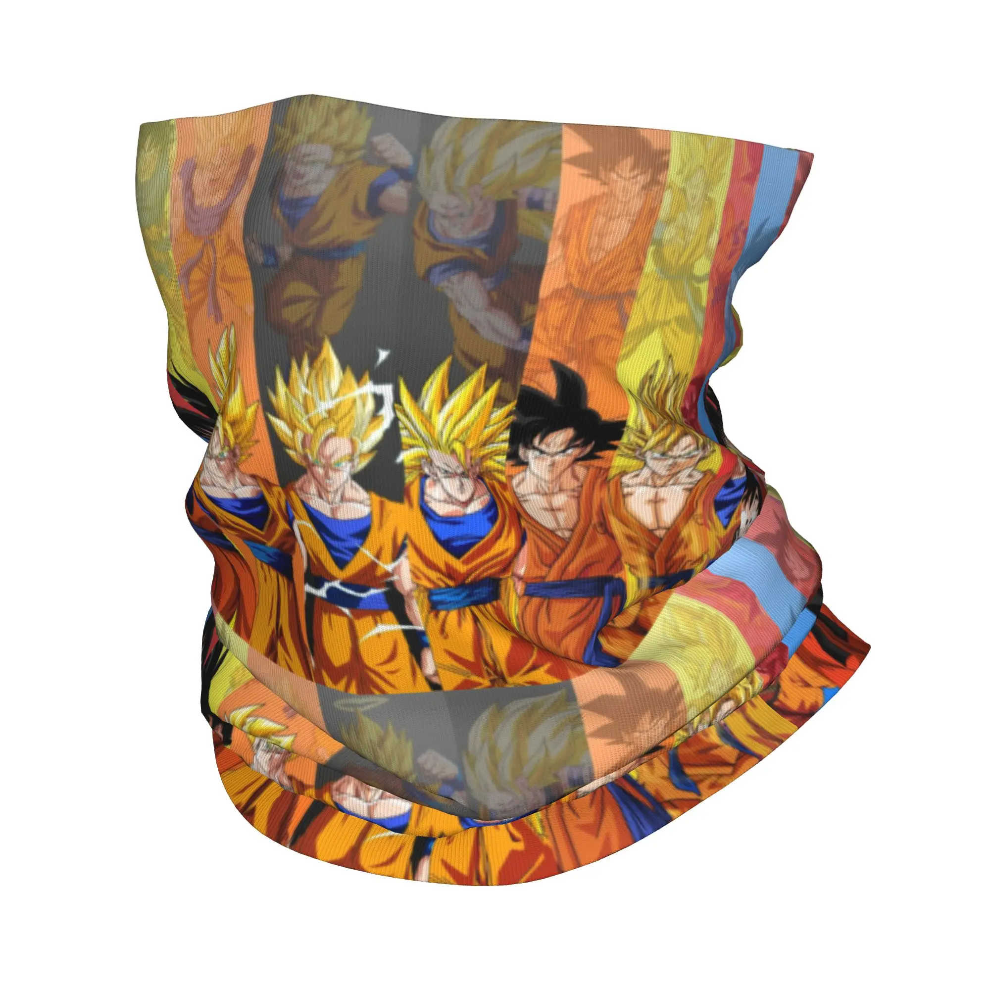 Custom DBZ Goku Manga Bandana Neck Warmer Women Men Winter Ski Tube Scarf Gaiter Comics  Face Cover