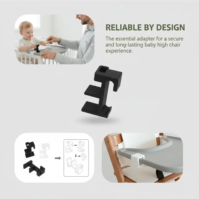 ABS Secure Chair Connectors Compatible with Stokke Tripp Trapp Before 2003 Baby Feeding High Chair Replacement Fasteners Set