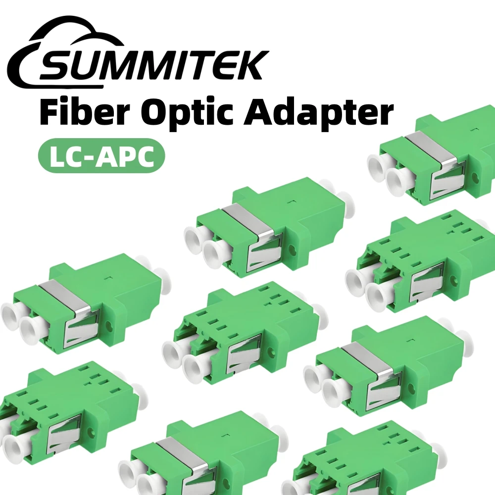 

Summitek LC APC Optic Fiber Coupler 100PCS Fiber Optic Adapter Duplex Singlemode Fiber Connector Panel Mounting Wing Internet