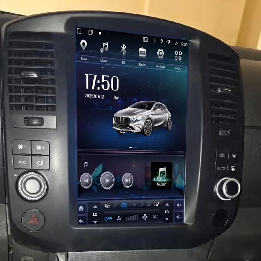 Car GPS Navi Radio Stereo Android 14 GPS DSP Vertical Screen For Nissan Pathfinder R51 2006 2007 -2011 Carplay 12.8inch DSP BT