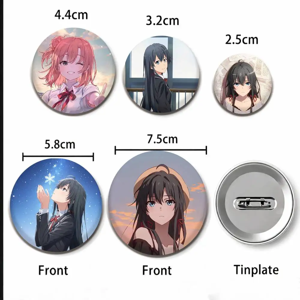 Anime My Teen Romantic Comedy SNAFU 25 32 44 58 75mm Badges Personalized Round Brooches Pins