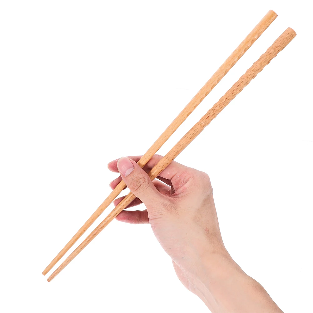 

Long Beech Chopsticks Extended Wood Frying Cooking Utensils for Hotpot Tableware Reusable Chinese Style Serving Sets