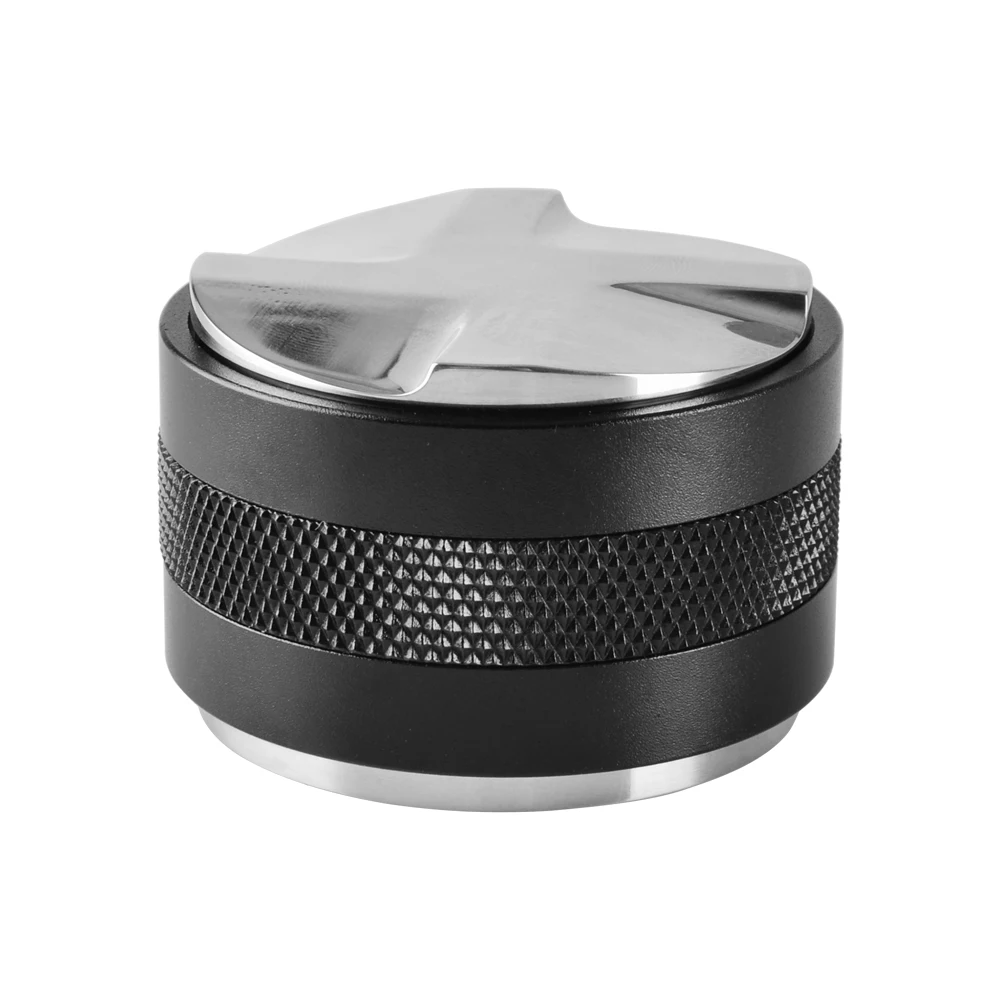 Coffee Tamper 58mm Barista Tools Coffee Tampering 2 in 1 Dual Head Adjustable Depth Coffee Distributor Leveler and Tampertool