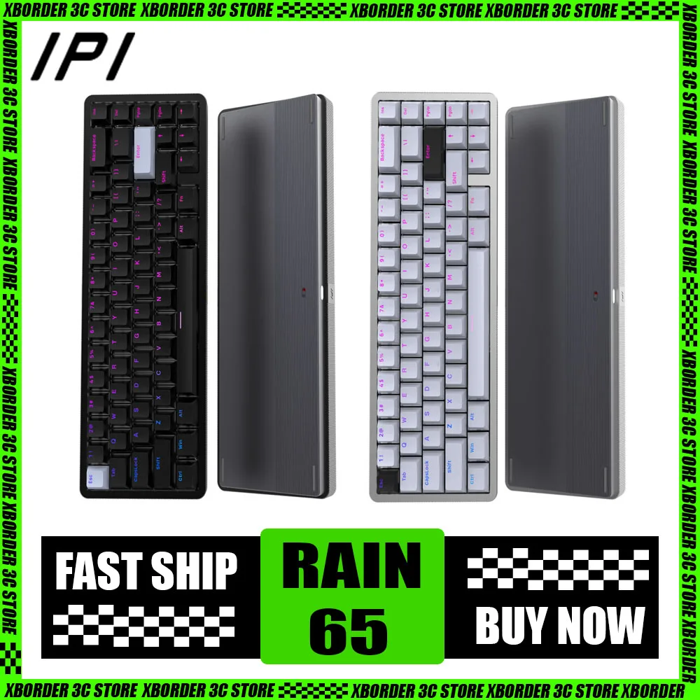 

Ipi Rain65 przełącznik magnetyczny klawiatura mechaniczna stop aluminium 8000hz powrót tryb tryb bezprzewodowa klawiatura do gier Hot Swap Pc Gamer