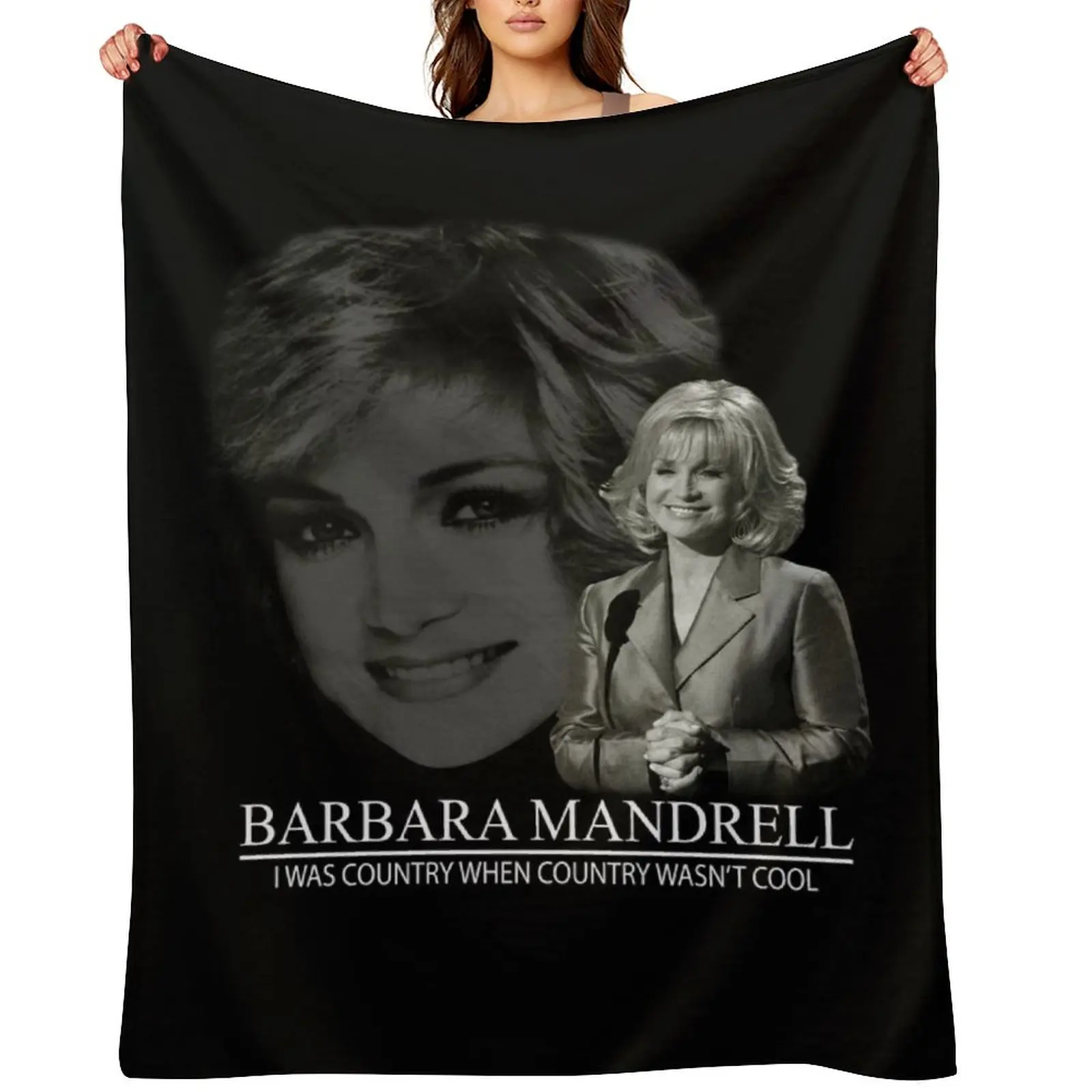 

Barbara Mandrell Classic Guys Throw Blanket Decoratives Flannel Cute Plaid anime Blankets