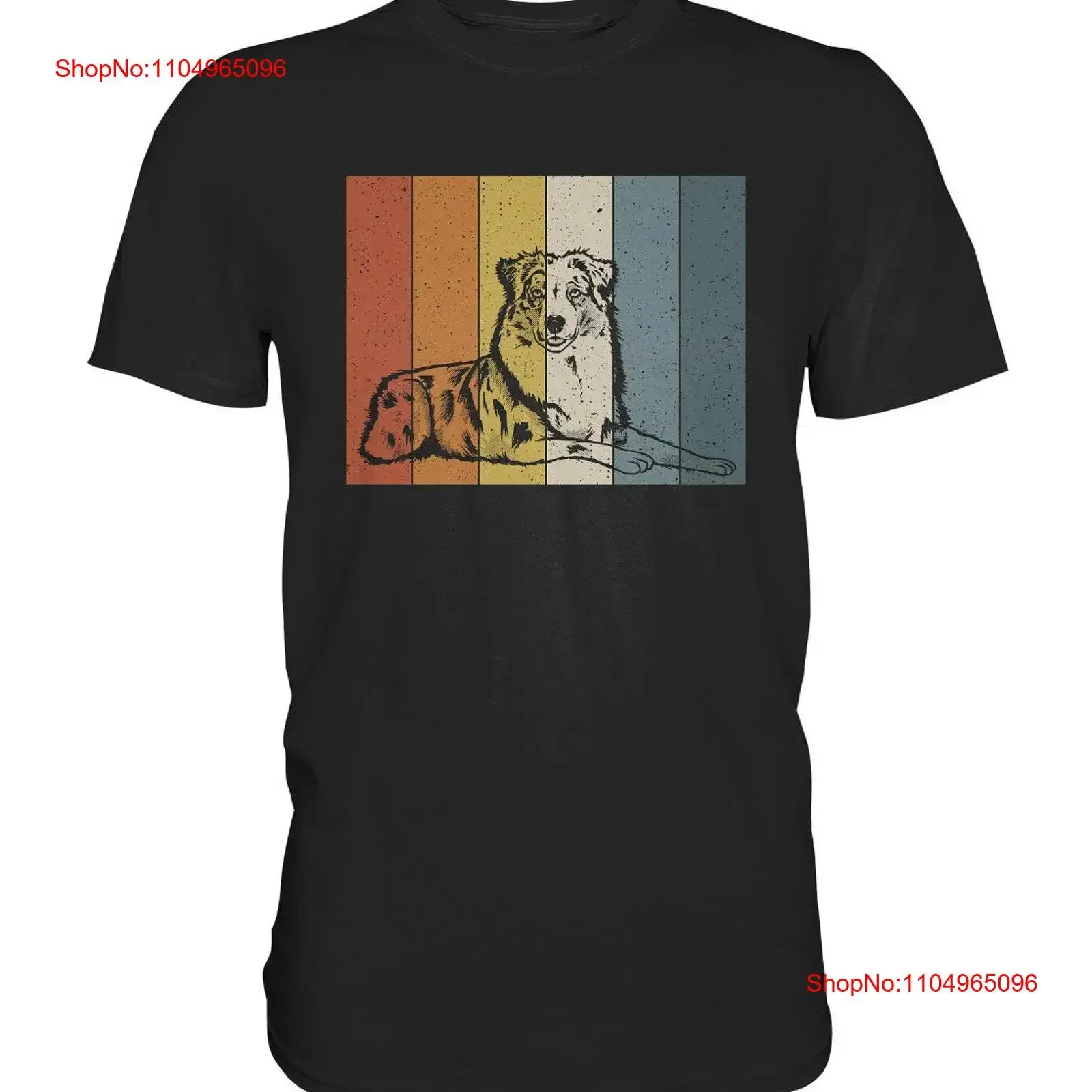 

Футболка с австралийской овчаркой в стиле ретро, винтажная винтажная потертая стильная слегка мягкая модная дизайнерская одежда премиум-класса