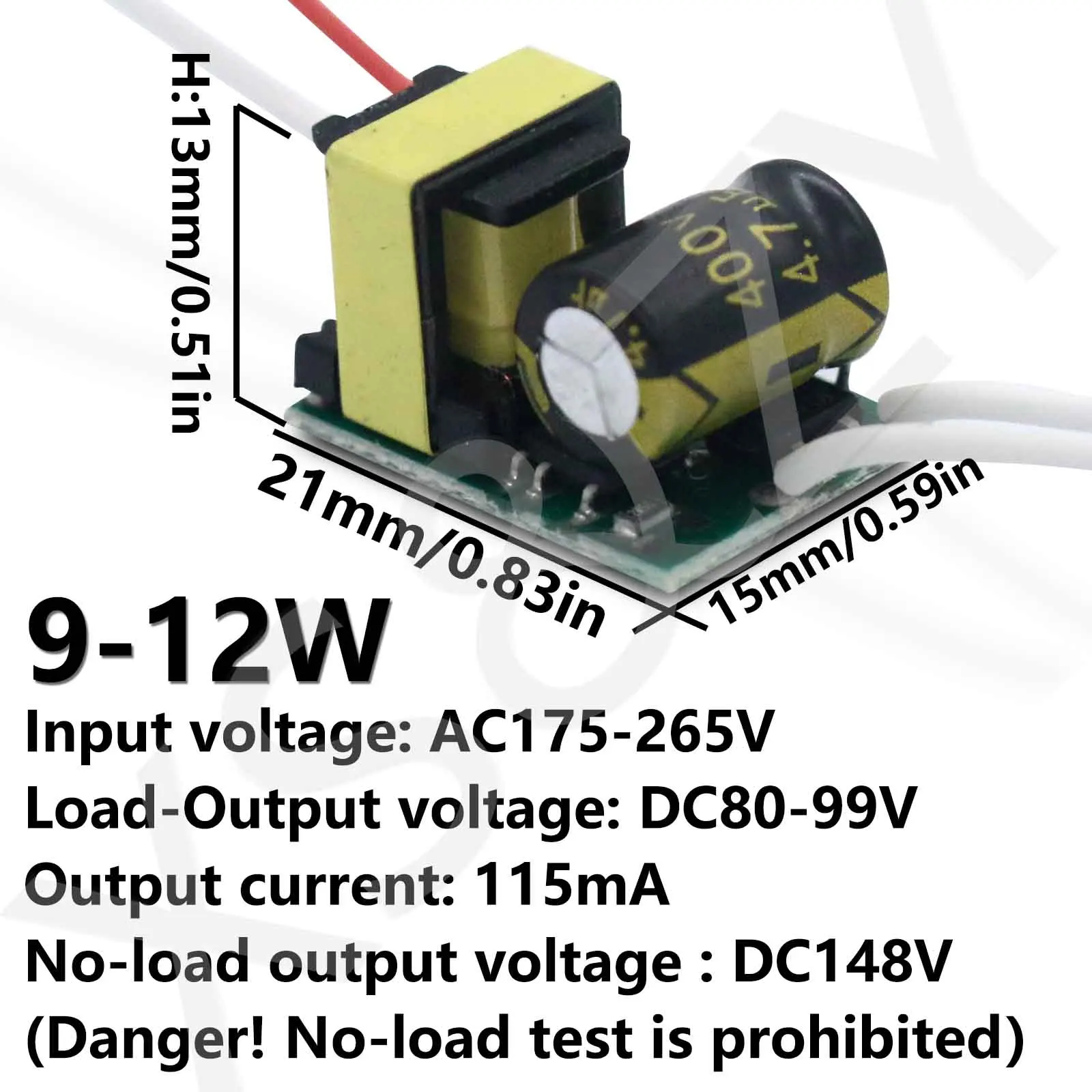 3-7W 7-9W 9-12W 12-18W 18-24W 24-32W 32-40W 40-50W LED Driver Power Source115mA 220-230mA For Energy-Saving Light Bulbs  Replace