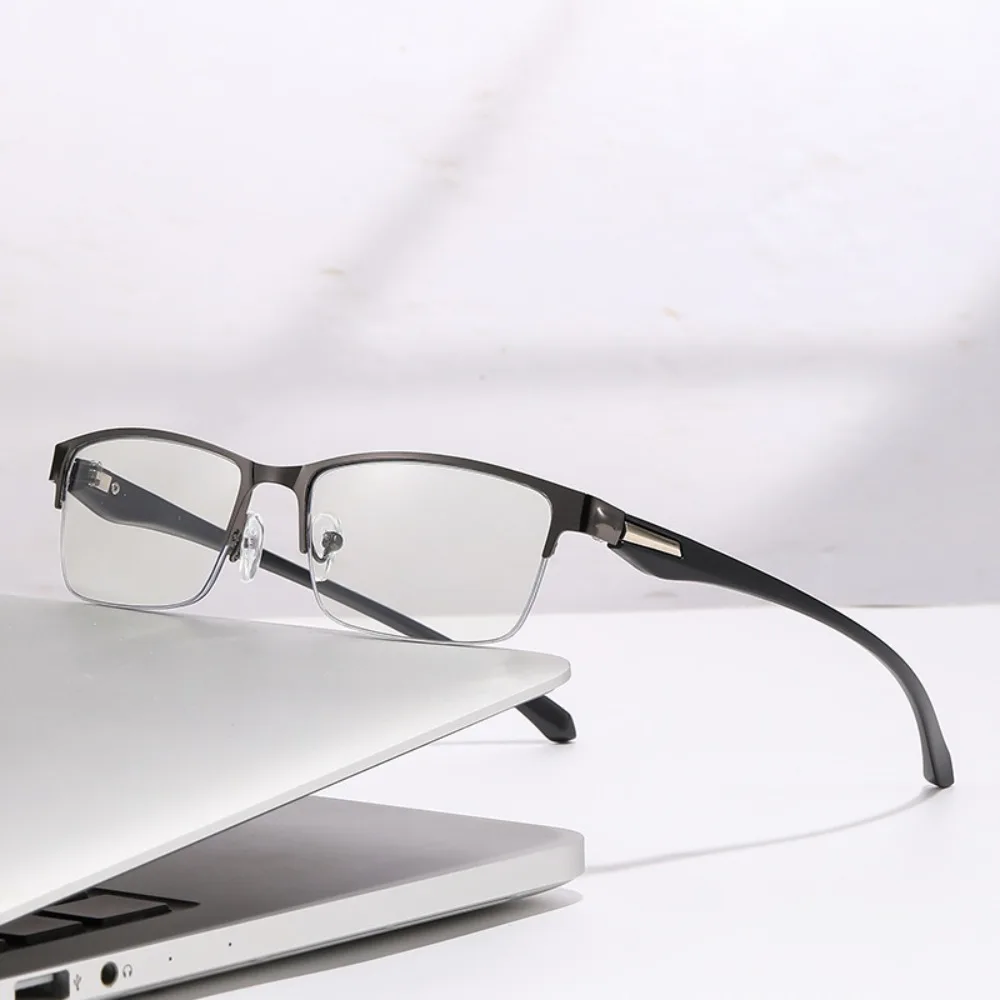 

Transparent Anti Blu-ray Glasses PC Plastic Half-frame Business Glasses Waterproof Lightweight Women Sunglasses Watch Movie