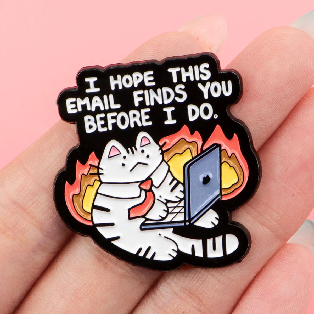 Cat Brooch Pin Badge Animal Quotes Alloy Lapel Pin Clothing Backpack Accessories Decoration Cross Border Wholesale Stock