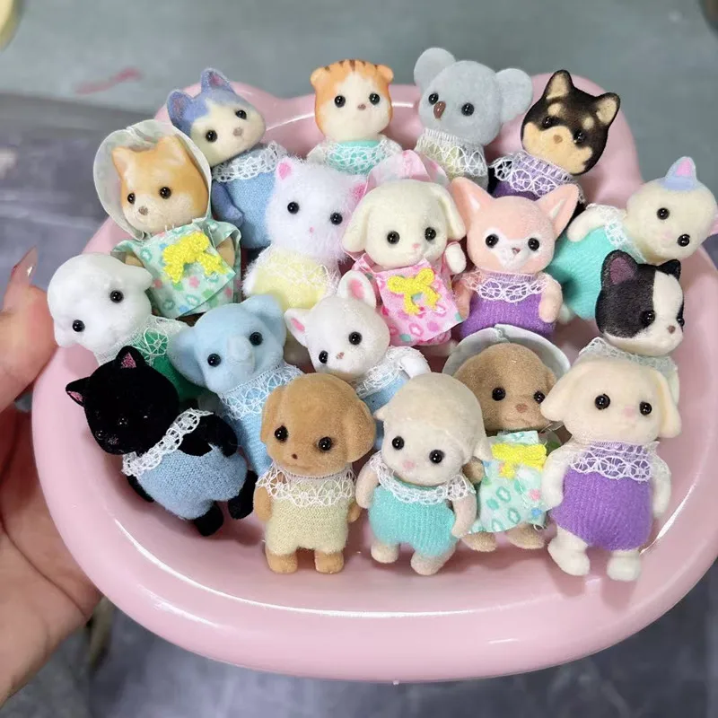 Simulation Forest Rabbit Family DIY Playset Mini Rabbit Bear Figure Toy Dolls Kids Gifts
