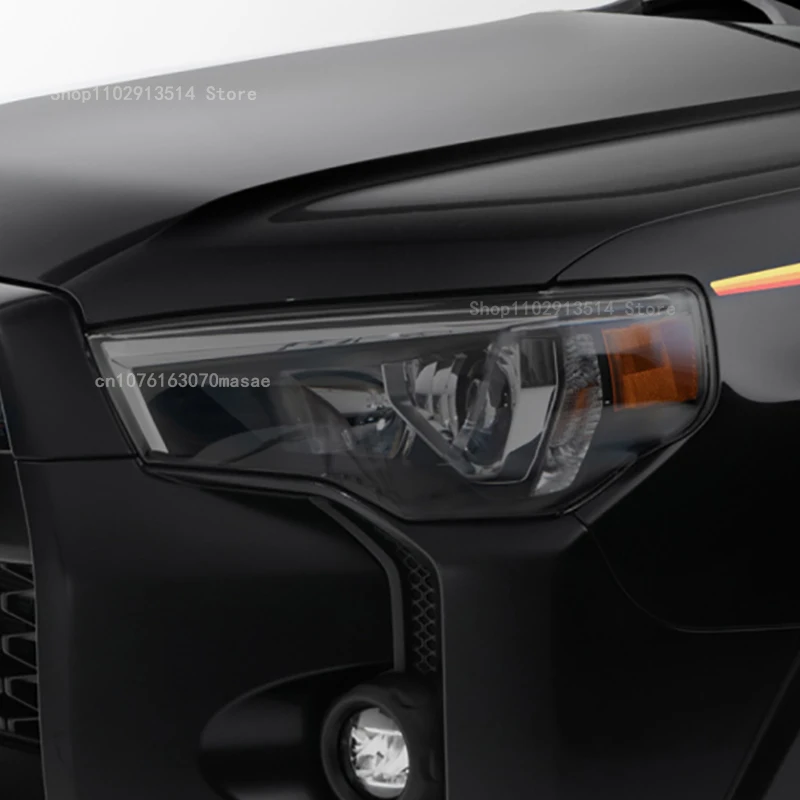 For TOYOTA 4 Runner 2014-2022 Accessories Car Headlight Protective Film Headlamp Restoration Transparent Black TPU Light Sticker