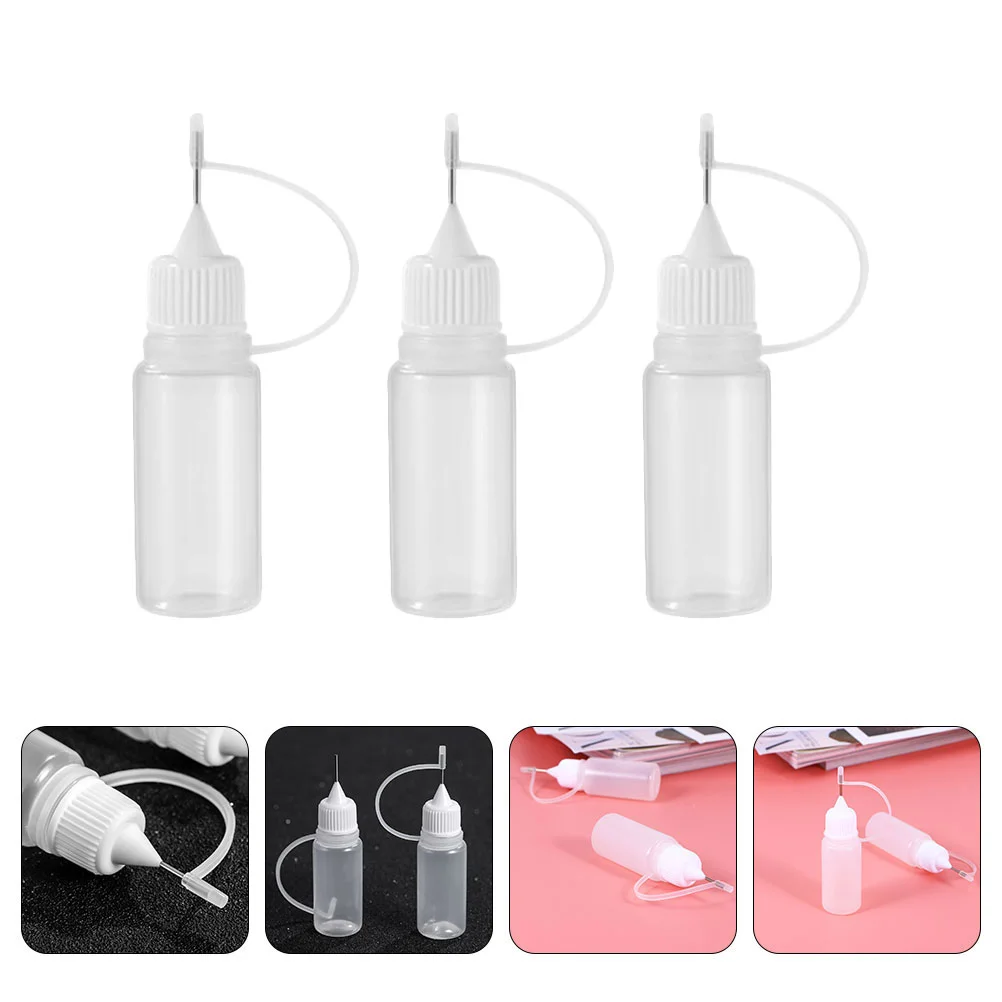 30 Pcs Bottled Squeeze Bottles Glue Pointy Small Tip Needle Material: Stainless Steel Pointed Nozzle Oil Empty