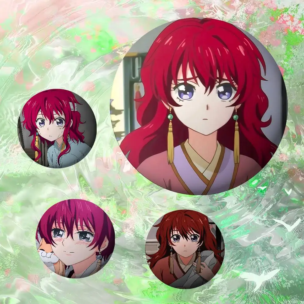 Anime Akatsuki No Yona Badges Peripheral Lapel Pins Tinplate Round Brooch For Shoulder Bag Accessories Souvenir Gifts