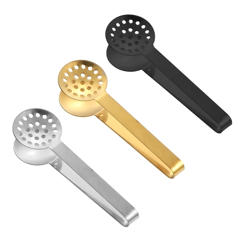 Premium Teabag Tongs Steel Squeezer Clip Brewing Kitchen Essential Tool Q5WC