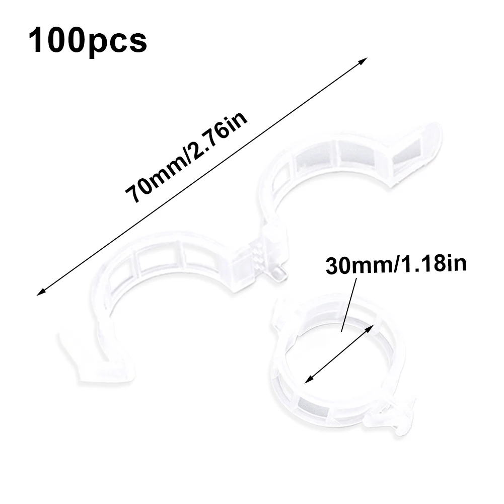 500-100szt Klipsy do podpórek dla roślin Plastikowe klipsy do palików pomidorowych Uchwyty na rośliny wielokrotnego użytku Szklarnia Narzędzia