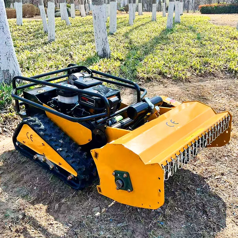 Customized Fuel- Electric Hybrid New Remote Control Flail Crawler Lawn Mower