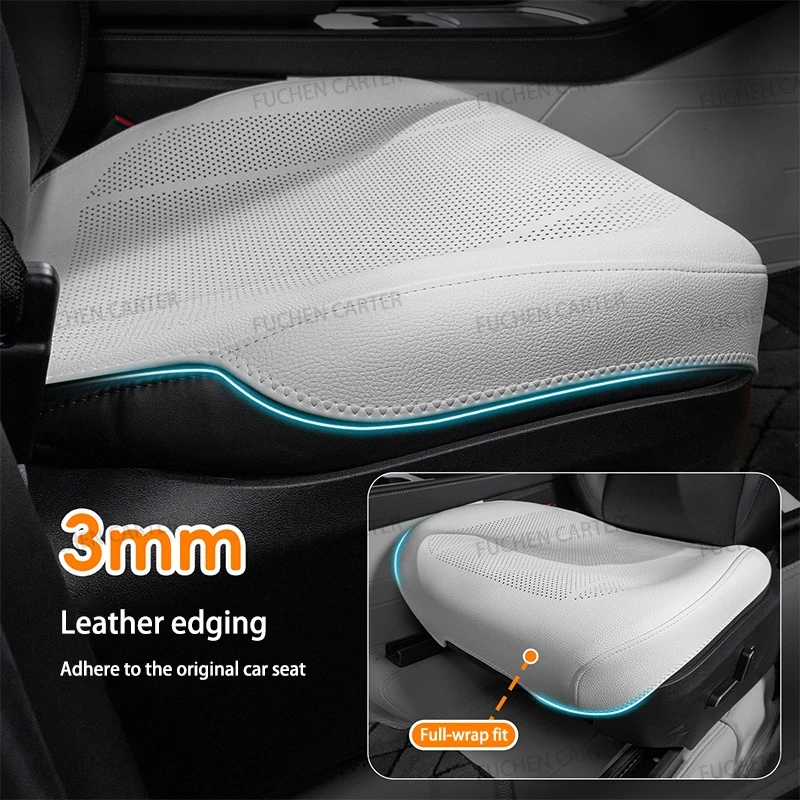 For TeslaNew Model3/Y Car Full-inclusive Seat Cushion Comfort Summer Cool Cushion Ventilation Four-season Universal Seat Cushion