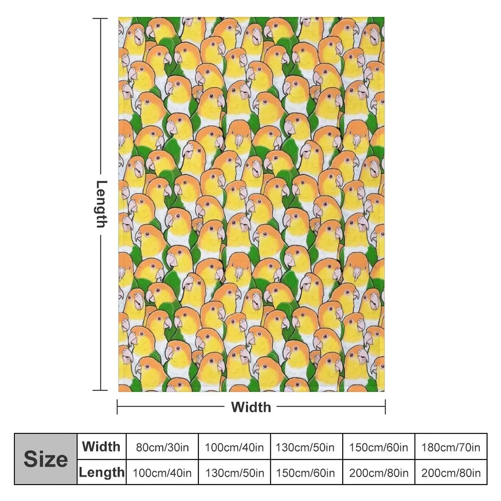 White-bellied Caique Parrots Throw Blanket Furrys Luxury Thicken cosplay anime Weighted Luxury St Blankets