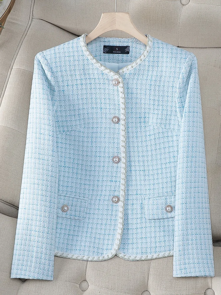 

Fashionable Small Size Women's Suit Jacket Casual Commute Style V-Neck Long Sleeve Breathable Polyester Fabric Spring Autumn