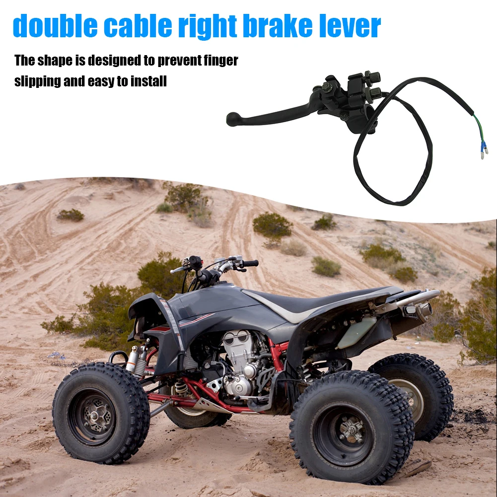 7/8 Dual Pull Right Brake Lever Installa and Remove Convenient Simple with Parking Brake for 50cc 110cc ATV Quad Bike