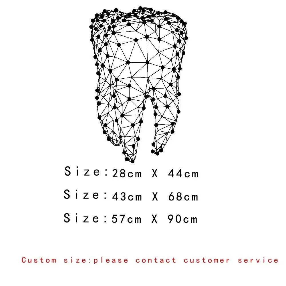 Cartoon Tooth Pvc Wall Decals for Tooth Dental Vinyl Wall Stickers Mural Commercial Decals Art Stickers