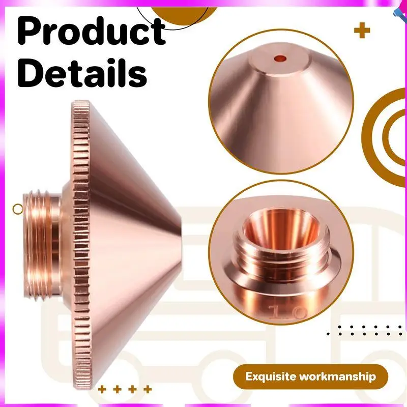 N96R 10 قطعة فوهات القطع بالليزر D28 1.0 لآلة قطع الألياف Raytools Precitec WSX طبقة واحدة فوهة مطلية بالكروم