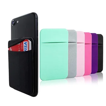 Universal celular volta cartão capa bolso do telefone móvel volta escudo titular do cartão saco moeda bolso para id organizador de cartão de crédito