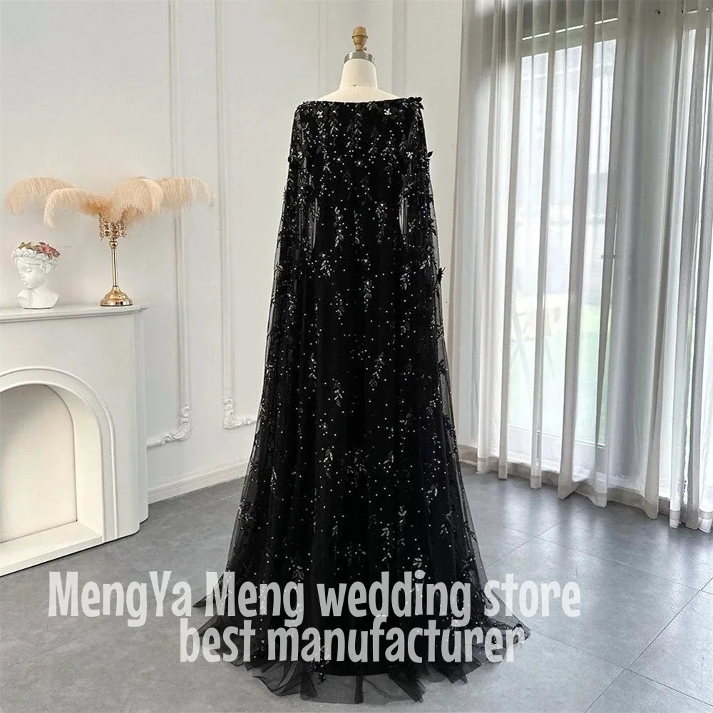 ZHUISHU кружевное вечернее платье с длинными рукавами длиной до пола, черное вечернее платье трапециевидной формы, простое свадебное платье на День Святого Валентина