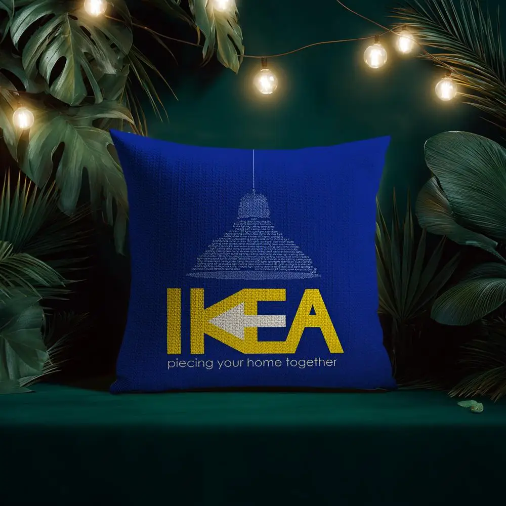 غطاء وسادة I-IKEA من Urban Fashion مصنوع من قماش الكتان الطبيعي والطباعة العضوية على الوجهين ومسامي مثالي للديكور المنزلي