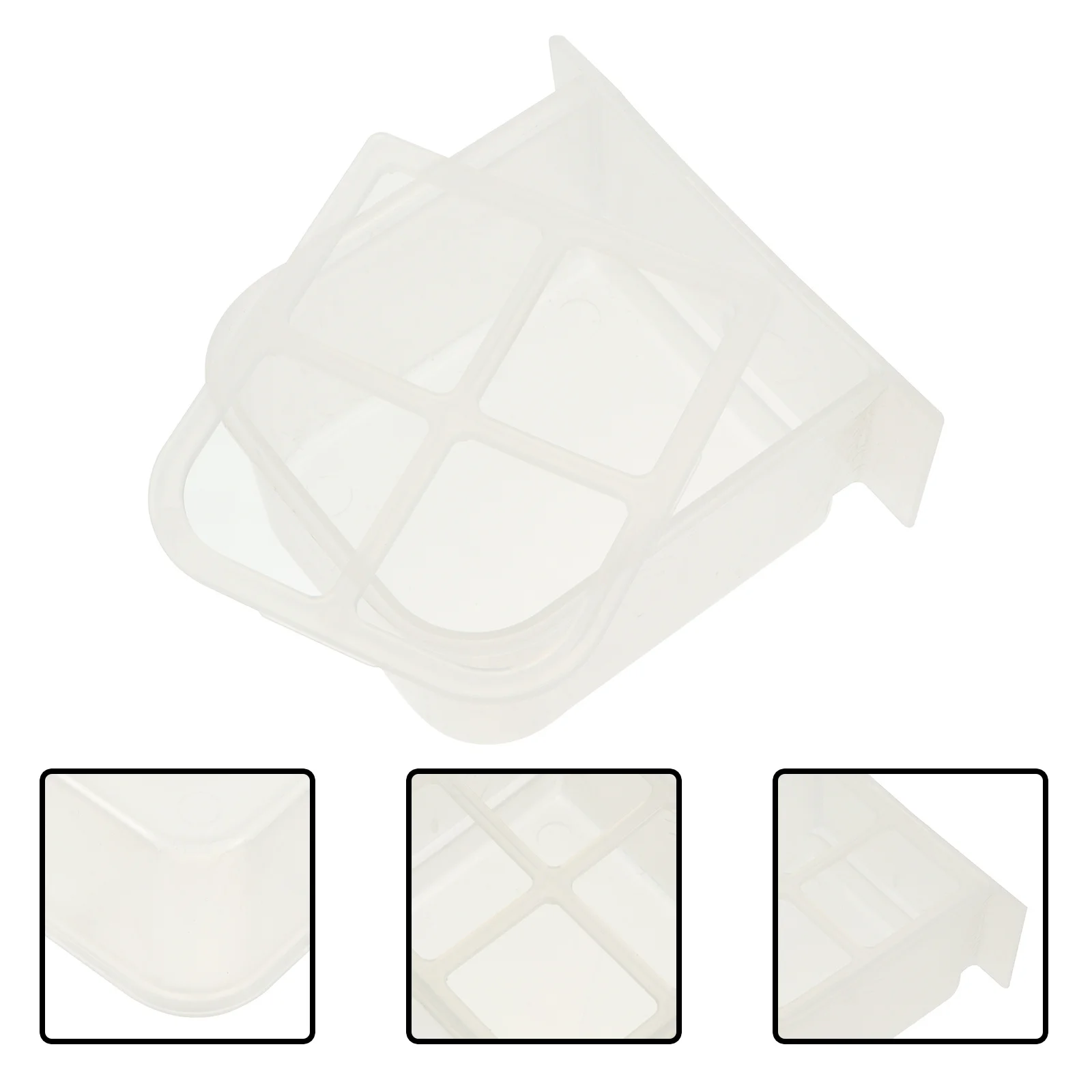 

4Pcs Bird Cage Feeder Plastic Food Holder Protective Grate Design Easy Use Large Capacity Parrot Feeder Pet Bird Supply