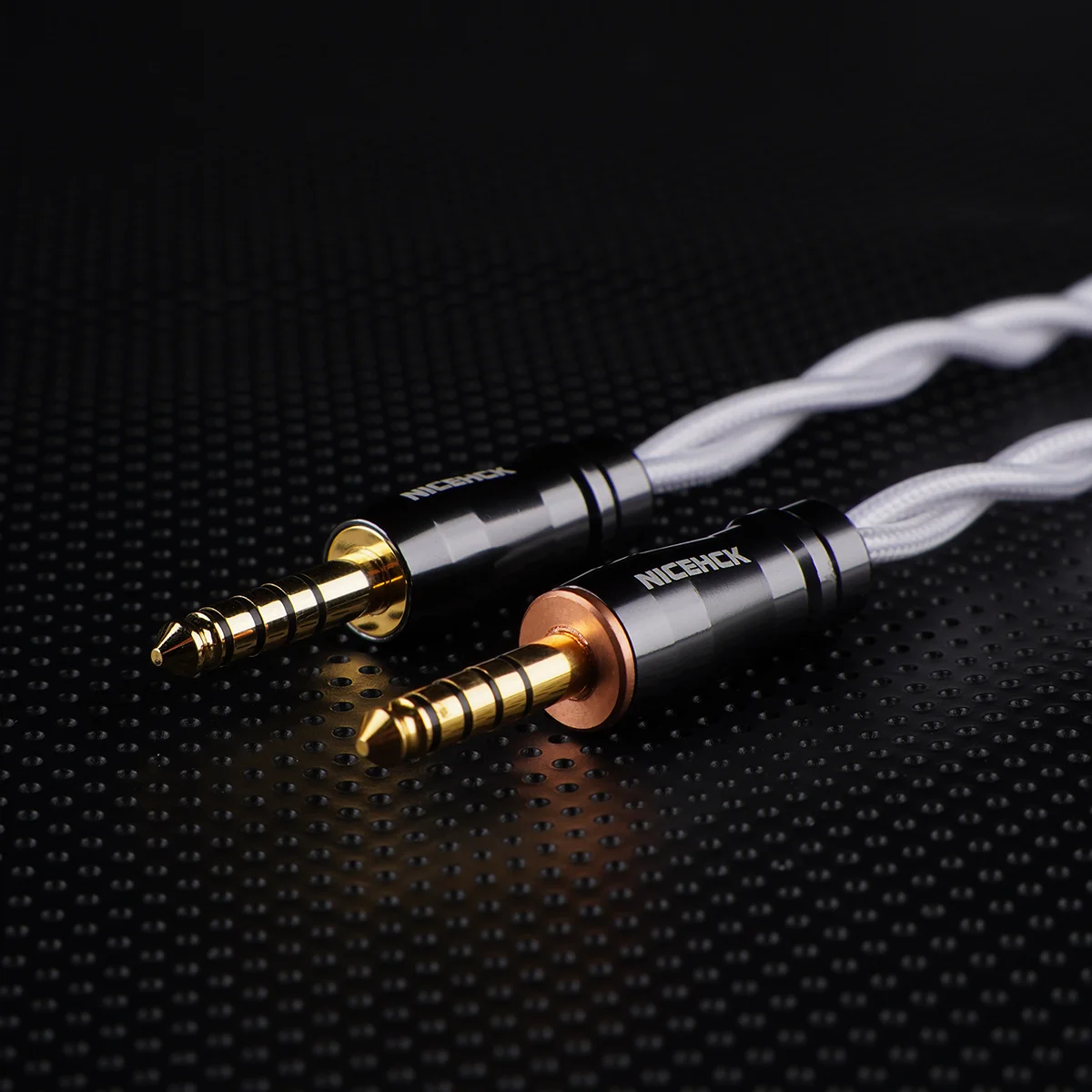 NiceHCK SnowWings-Cable de actualización de auriculares HiFi, Cable chapado en oro Real de 24K de doble capa para DaVinci Delci Explorer 4U