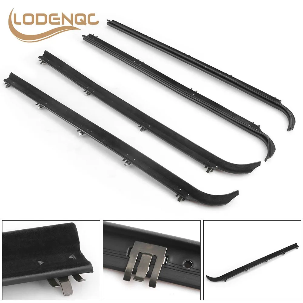 

4 шт. внутренние и внешние уплотнительные ленты для дверей автомобиля, окон, комплекты уплотнительных лент для Ford F150 F250 F350 F2TZ 1987-1997 годов 1521457 A E7TZ 1521453 A