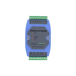 Concentrador de 8 puertos RS485, divisor de 8 canales, aislado ópticamente afilador de grado Industrial, repetidor, distribuidor de colector de riel de guía