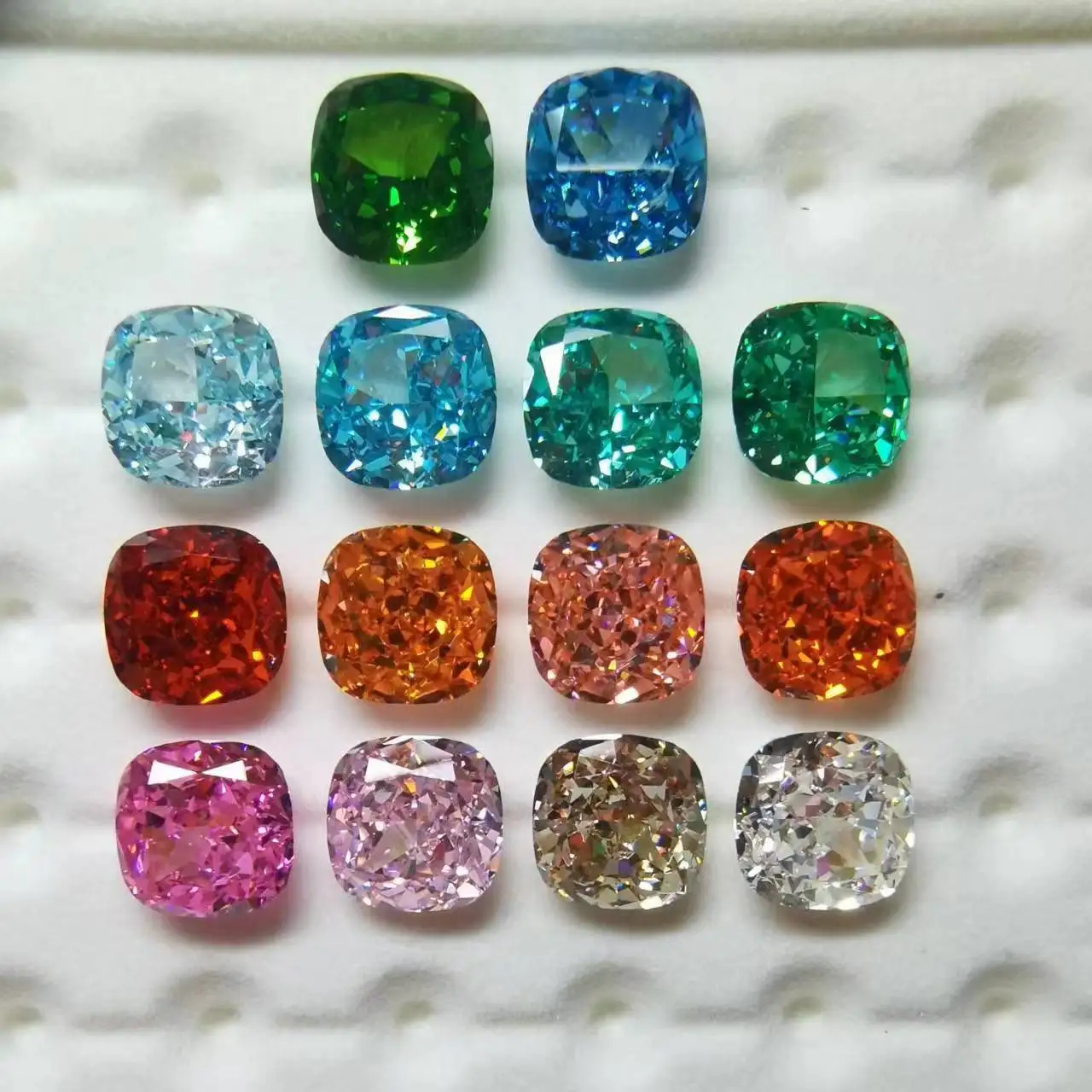 

2 шт./лот ледяной огранки кубический цирконий свободный драгоценный камень для ювелирных изделий DIY