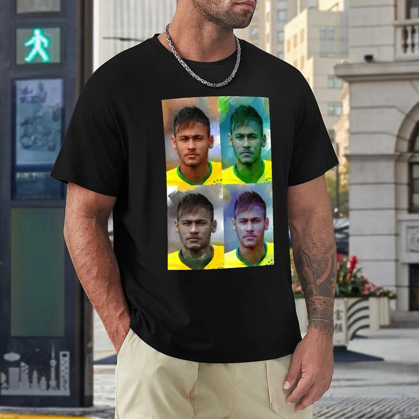 T-shirts Neymar And Jr Brazil Celebrate Soccer Striker 39 Graphic Cool Campaign Travel USA Size Top Quality