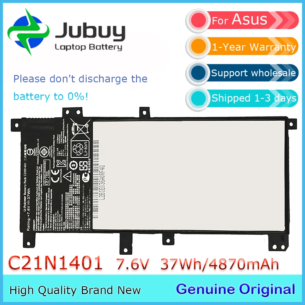 C21N1401 7.5V 37Wh Original Laptop Battery for Asus X455L X455LN X455LA Y483L X455LF X454LD