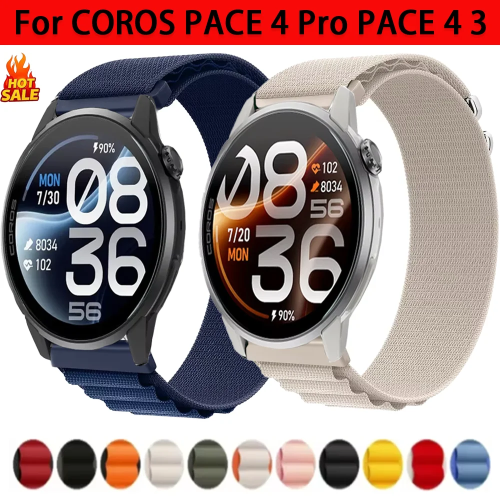 20/22mm Alpine Nylon Strap For COROS PACE 4 Pro PACE 4 3 APEX 4 42mm CMF 3 Pro Bracelet Wristband Suunto Vertical 2 Race 2 Ocean