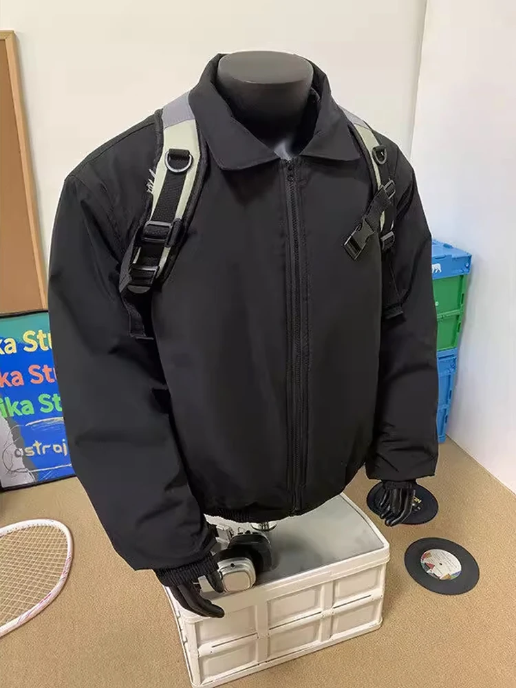 เสื้อแจ็คเก็ตผู้ชายสไตล์อเมริกันแนวสตรีทแฟชั่น แบรนด์ดัง สำหรับฤดูใบไม้ร่วงและฤดูหนาว  ทรงบอมเบอร์/เบสบอล ผ้าฝ้าย  สำหรับวัยรุ่น