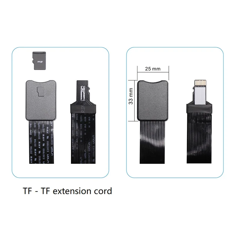 B27B 46CM TF To TF Card Card Reader TF Memory Card Extender Extension Adapter Cable For Car GPS