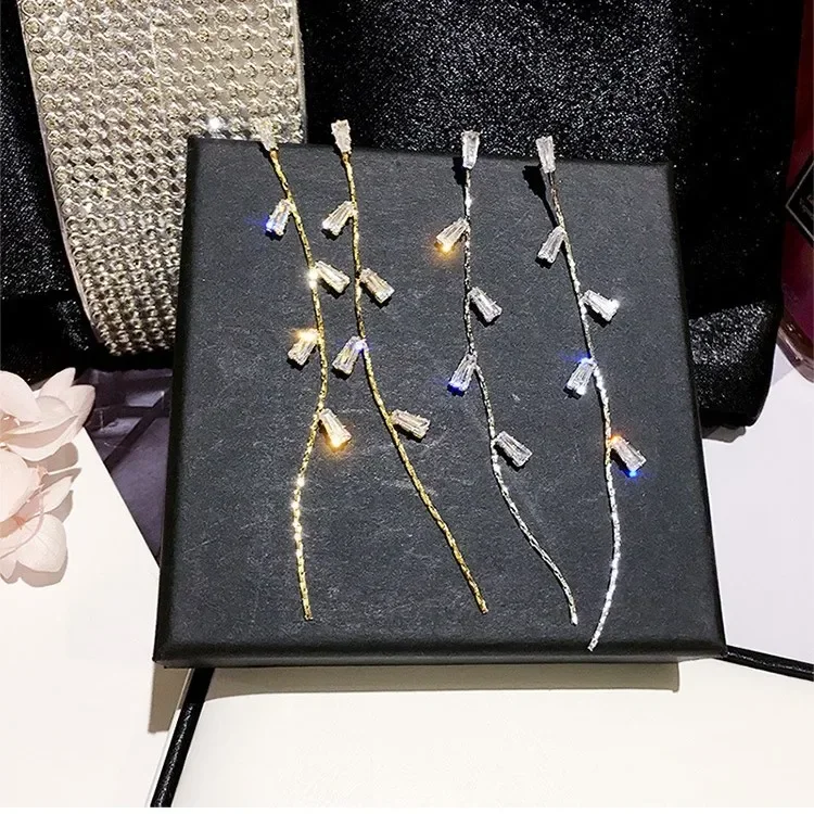 Hot Sale Fine jewelry Temperament Wild 925 silver needle Earrings female Crystal from Austrian Fit Women For Party