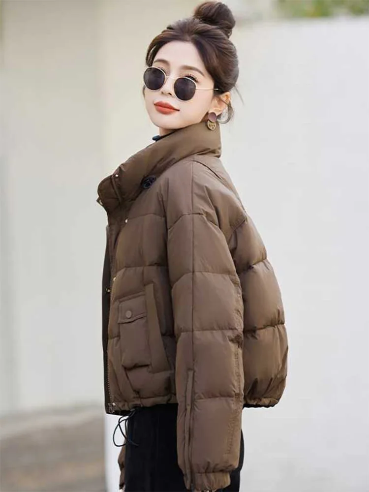 Faionable ort down Jaet de algodón para mujer, abrigo Sle de pan, ropa de abrigo de invierno Premium, talla Cact, viaje, Sle, cremallera, Sve