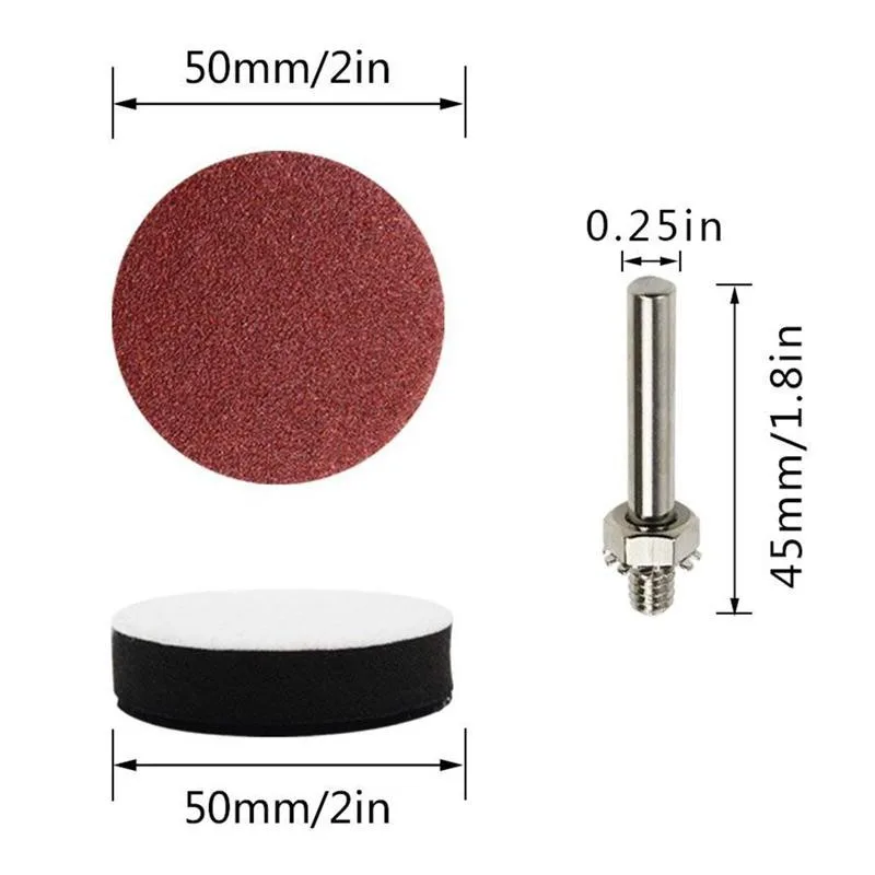 103Pcs 50mm Sanding Discs Pad 80-3000 Grit Abrasive Polishing Pad Kit for Dremel Rotary Tool Sandpapers Accessories