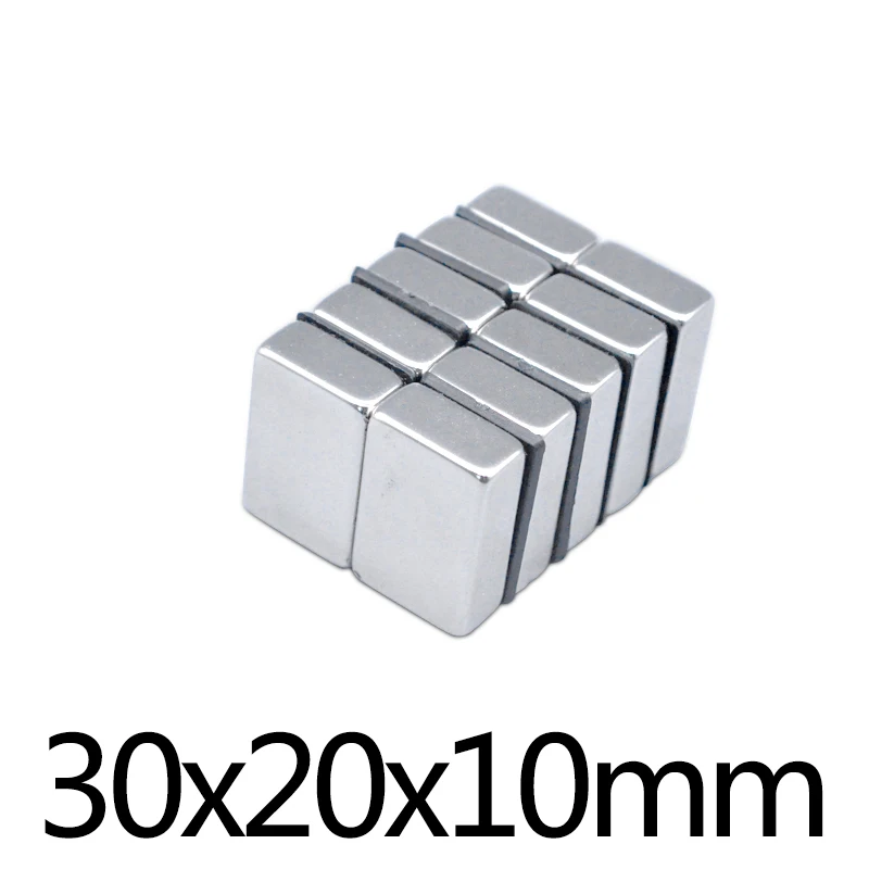 1/2/3/5/10/20pcs 30x20x10 Strong Quadrate Neodymium Magnet 30*20*10 Powerful NdFeB Magnet 30x20x10mm Block Rare Earth Magnets