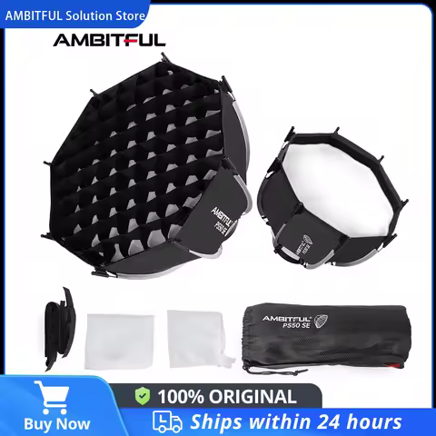AMBITFUL PS30/PS50 SE 30cm 55cm mini Quickly Release Bowens Mount Octagon Softbox + Honeycomb Grid Outdoor SoftBox for LED Flash