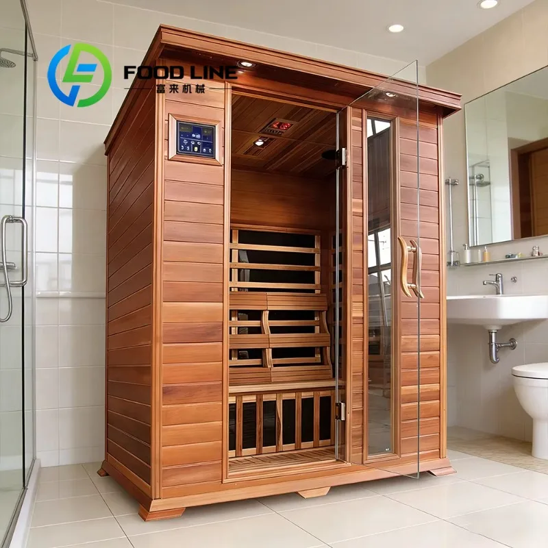Backyard Outdoor Sauna Room Simple Assembly Design Weather Resistant Wooden Cabin For Family Health Care Stress Relief